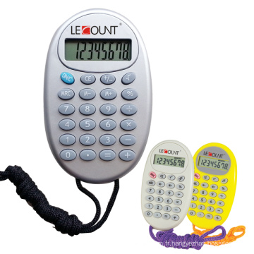 Calculatrice de poche 8 chiffres avec cordon suspendu LC309